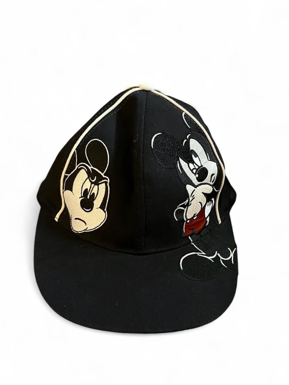 Mickey Mouse Hat 2 Faces Walt Disney World Embroidered Black White Red
